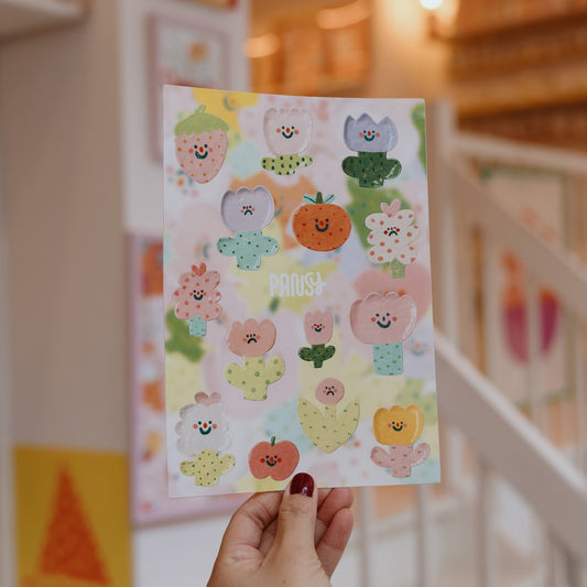pansy sticker sheet