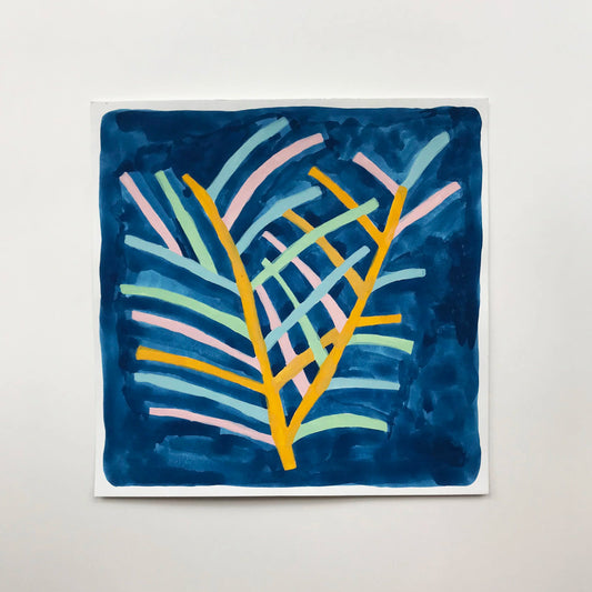 blue forest - gouache paintings | original artwork