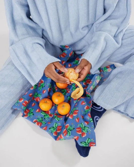 reusable cloth set baggu - needlepoint fruit