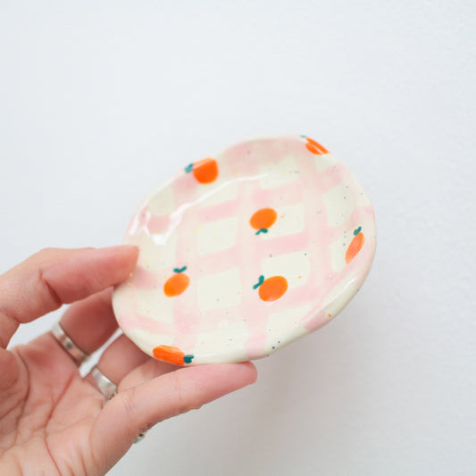 tiny trinket dish | tangerine picnic
