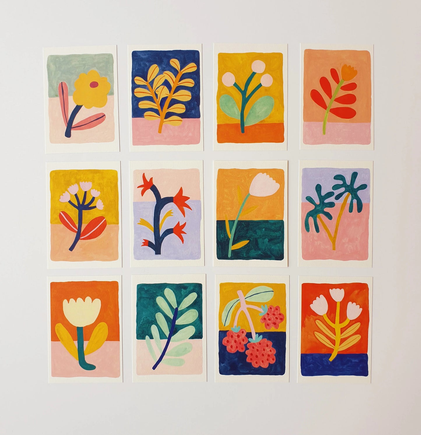 set of 12 postcards | every flower in the forest
