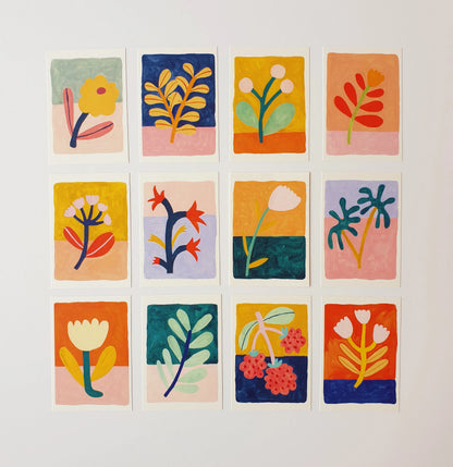set of 12 postcards | every flower in the forest