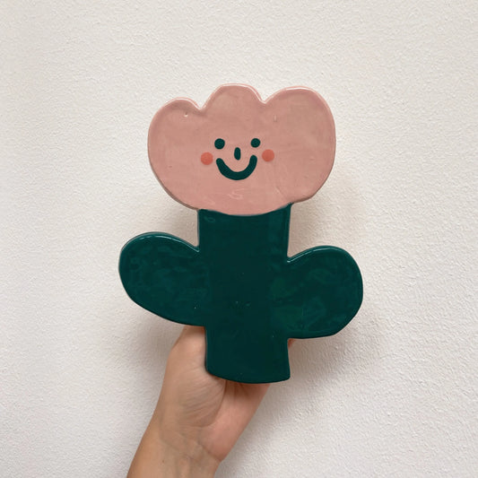 wall vase | happy pink tulip