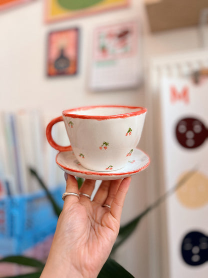 ceramic painting: mug & saucer
