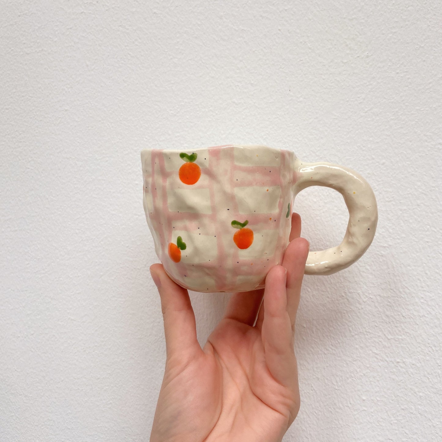 mug + dish | pink tangerine picnic
