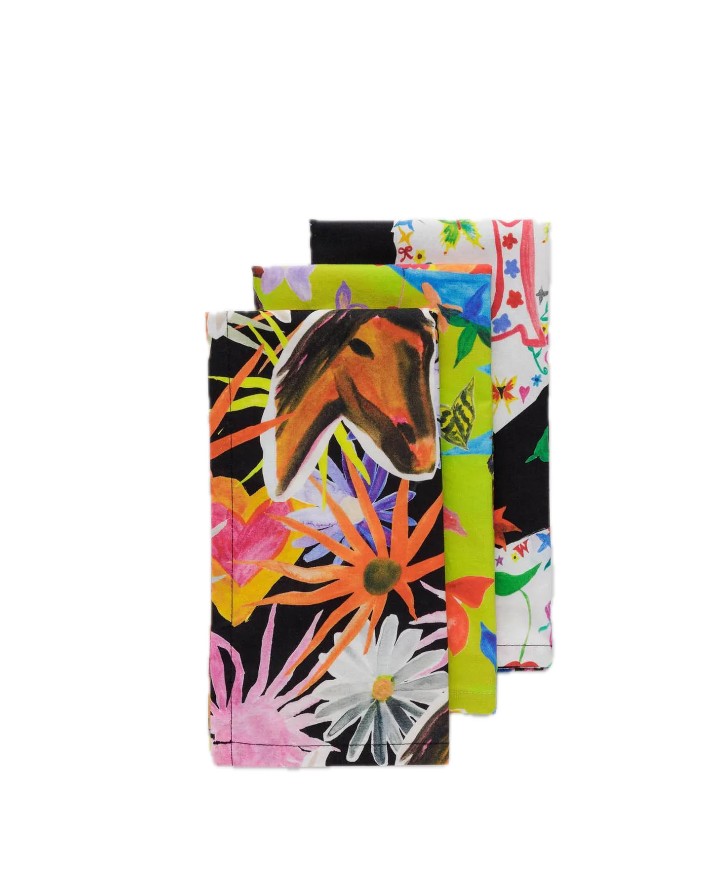 reusable cloth set baggu x jessica williams - horse collage