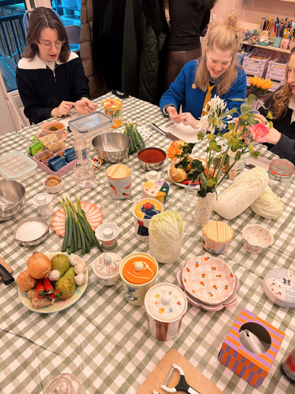 memory jar painting & kimchi making