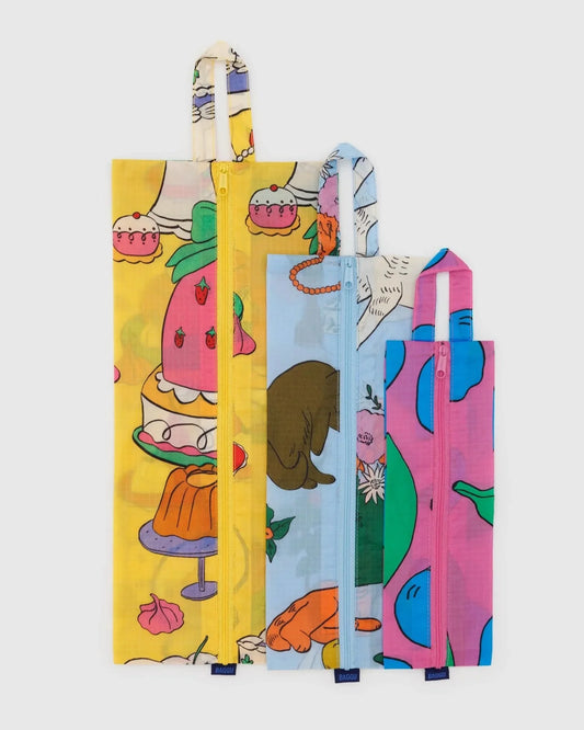 3D zip set baggu - still life