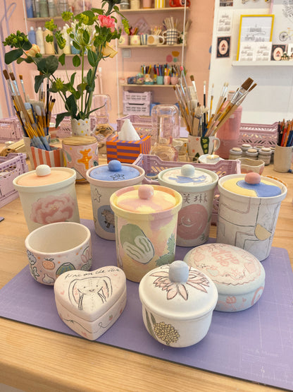memory jar painting & kimchi making
