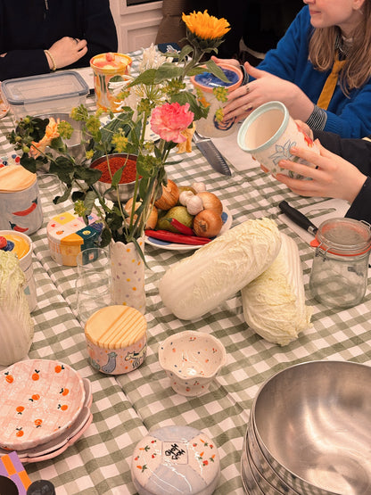 memory jar painting & kimchi making