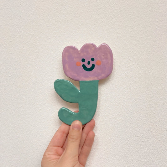 wall flower | happy purple tulip friend