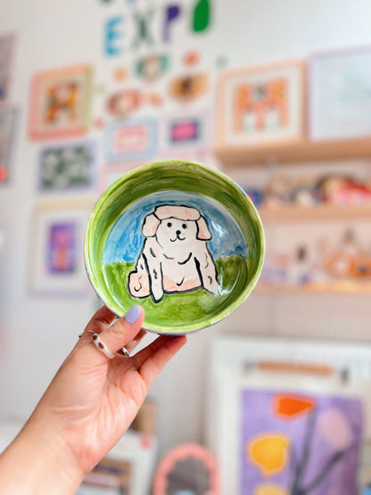 ceramic painting: pet bowl