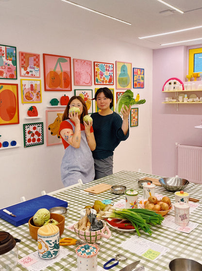 memory jar painting & kimchi making