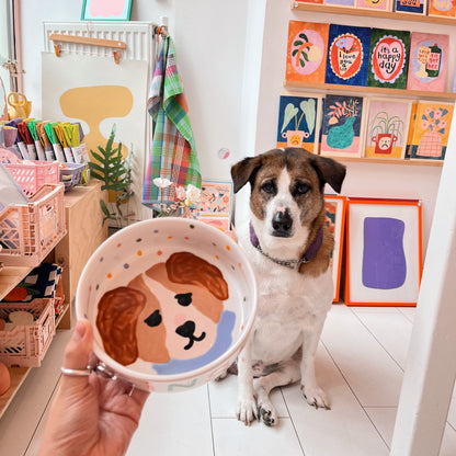 ceramic painting: pet bowl