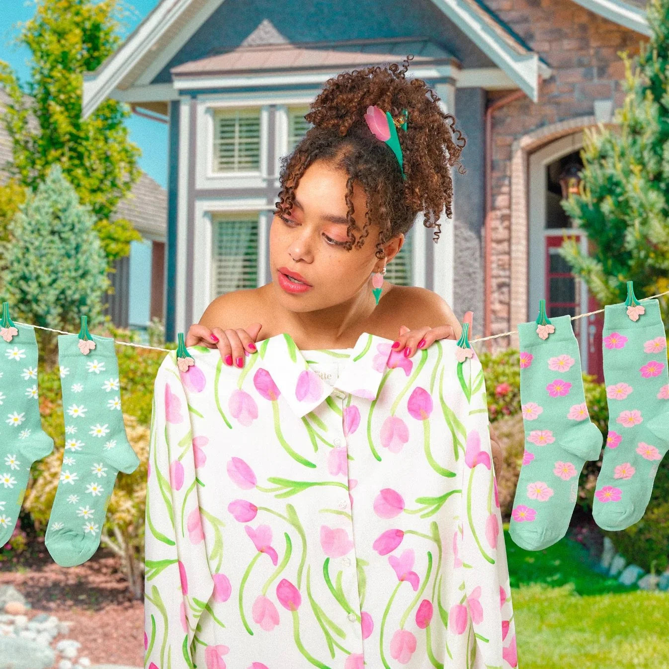 coucou suzette socks - daisy