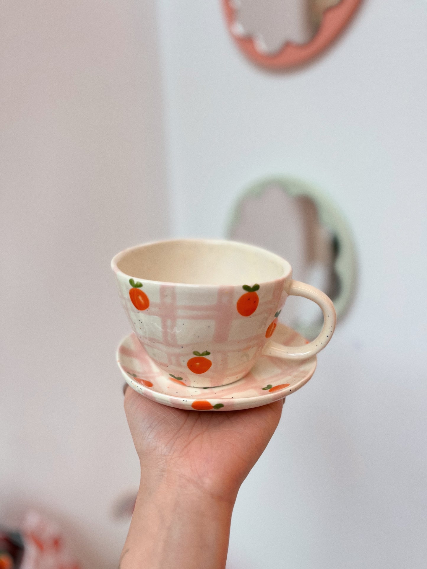 ceramic painting: mug & saucer