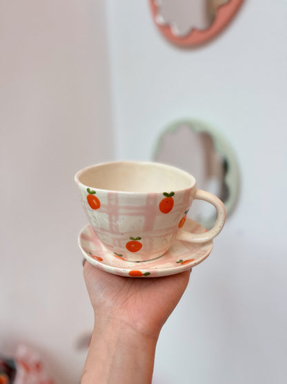 ceramic painting: mug & saucer