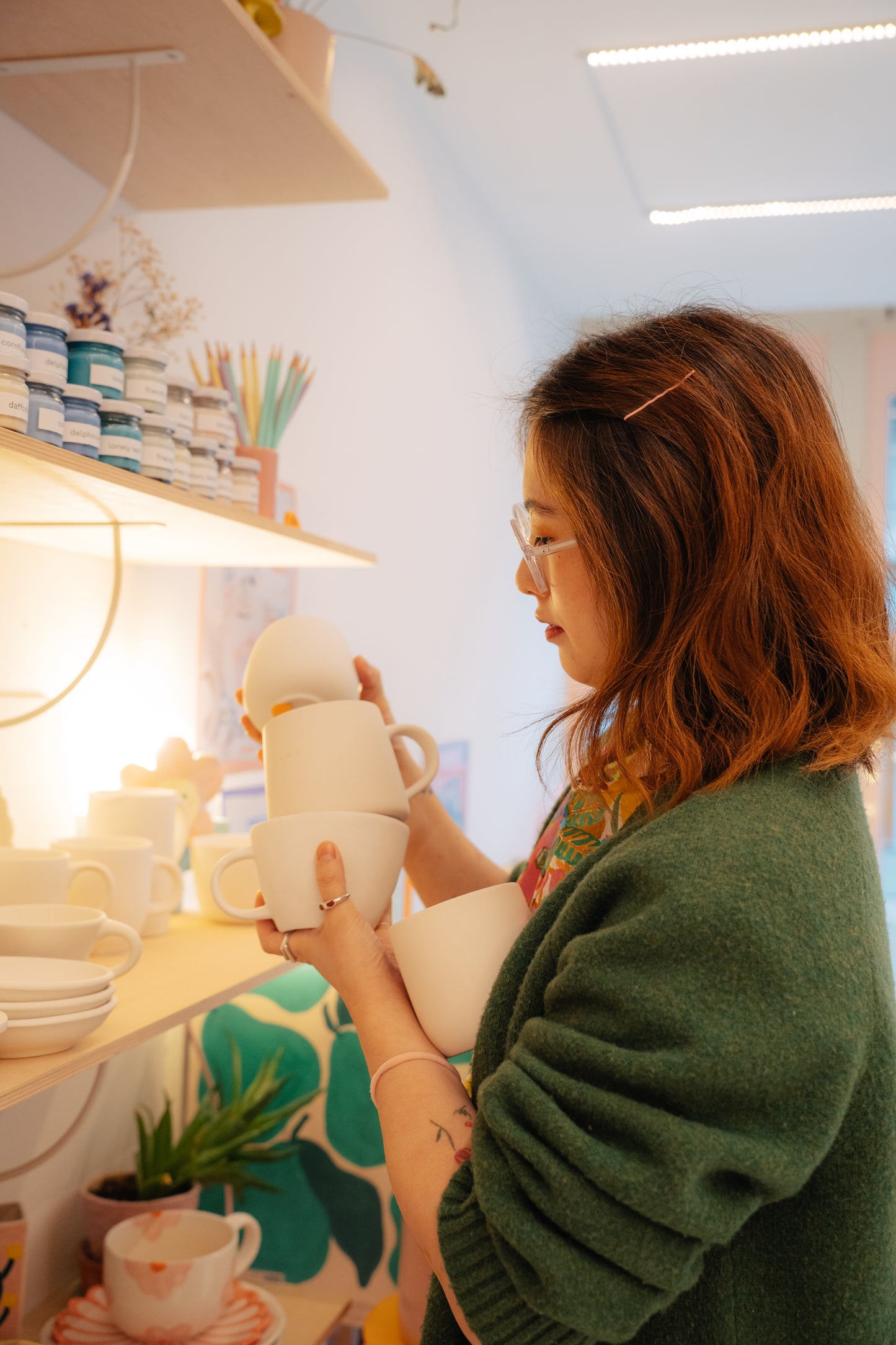 ceramic painting: mug & saucer