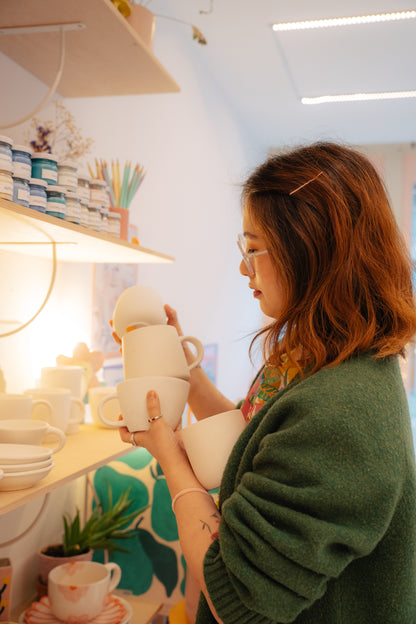 ceramic painting: mug & saucer