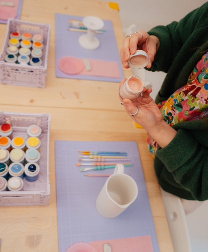 ceramic painting: mug & saucer
