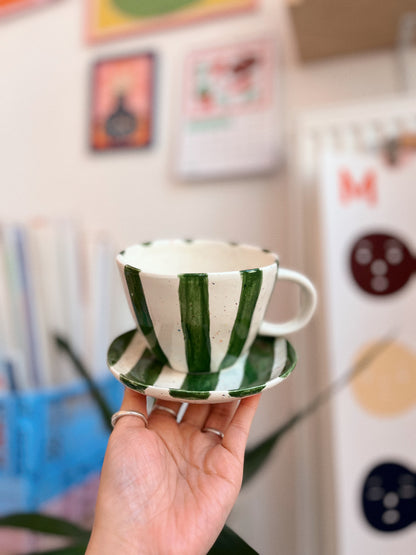 ceramic painting: mug & saucer