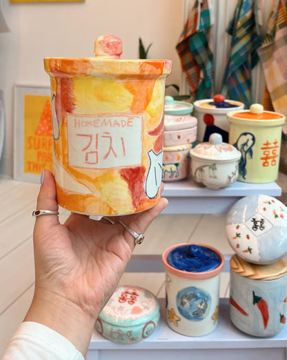 memory jar painting & kimchi making