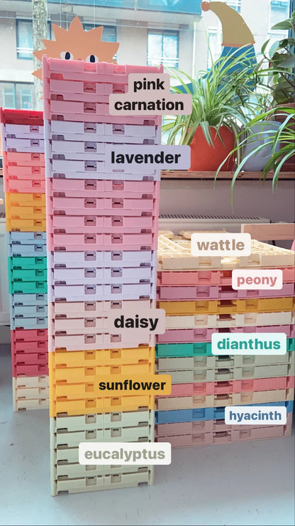 pastel plastic crates | midi size