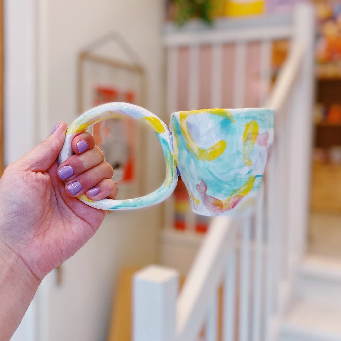 colourful circle mug