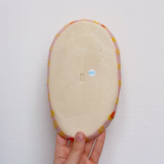 long trinket dish | orange and pink tangerines