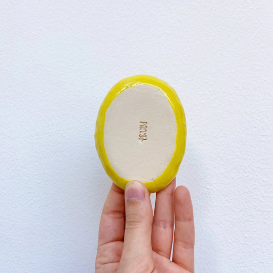 tiny trinket dish | sad yellow tulip
