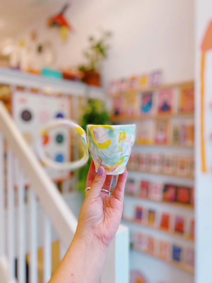 colourful circle mug