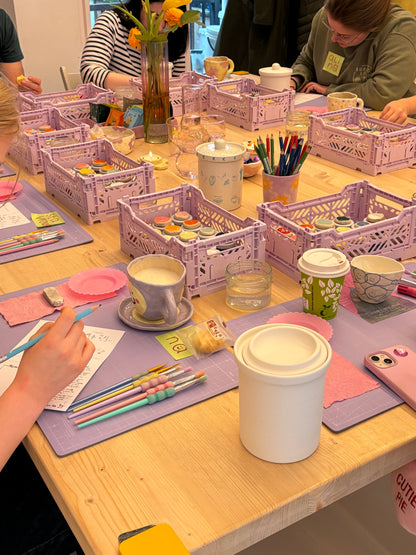 memory jar painting & kimchi making