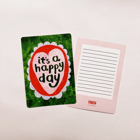 giant postcard | it's a happy day