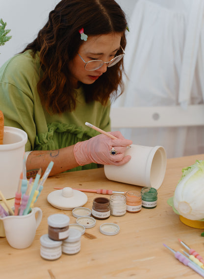 memory jar painting & kimchi making