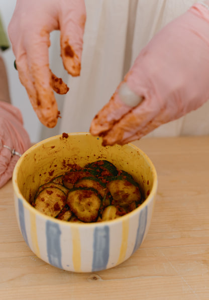 memory jar painting & kimchi making