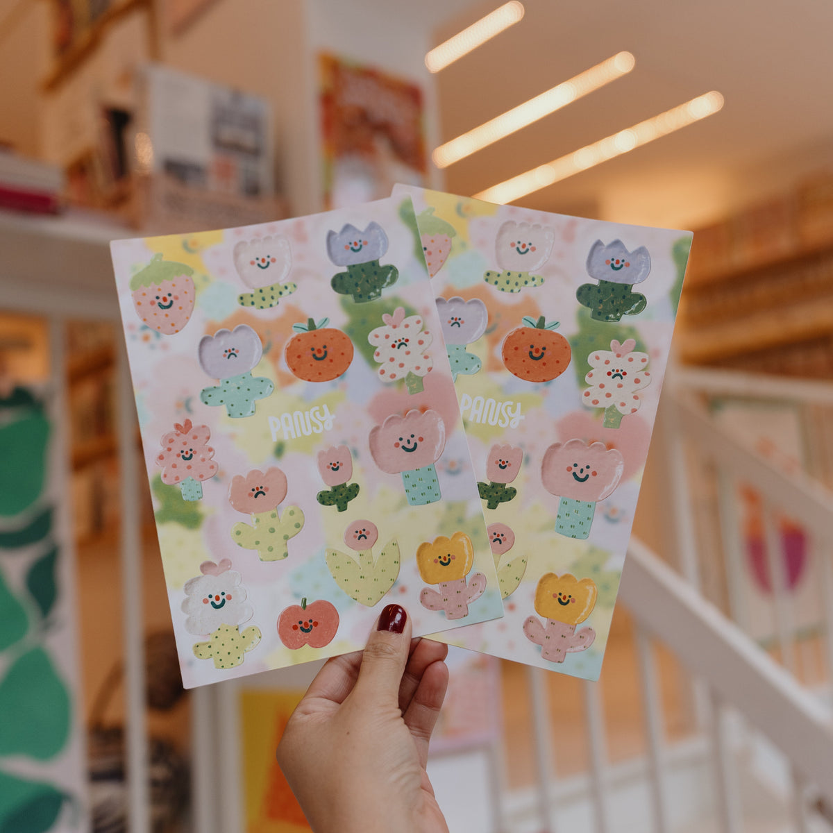 pansy sticker sheet