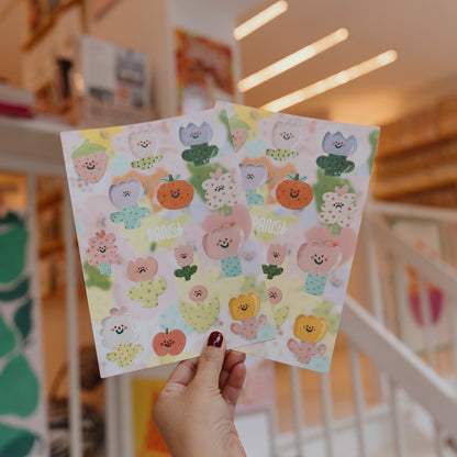 pansy sticker sheet
