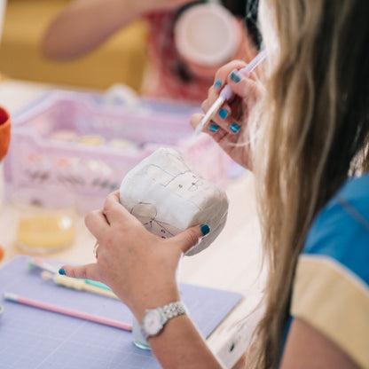 ceramic painting: mug & saucer