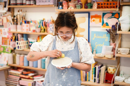 big trinket dish | happy pinky flower