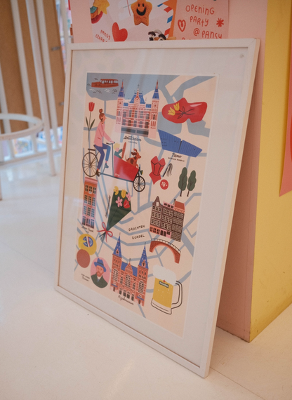 hello amsterdam | limited edition A3 print
