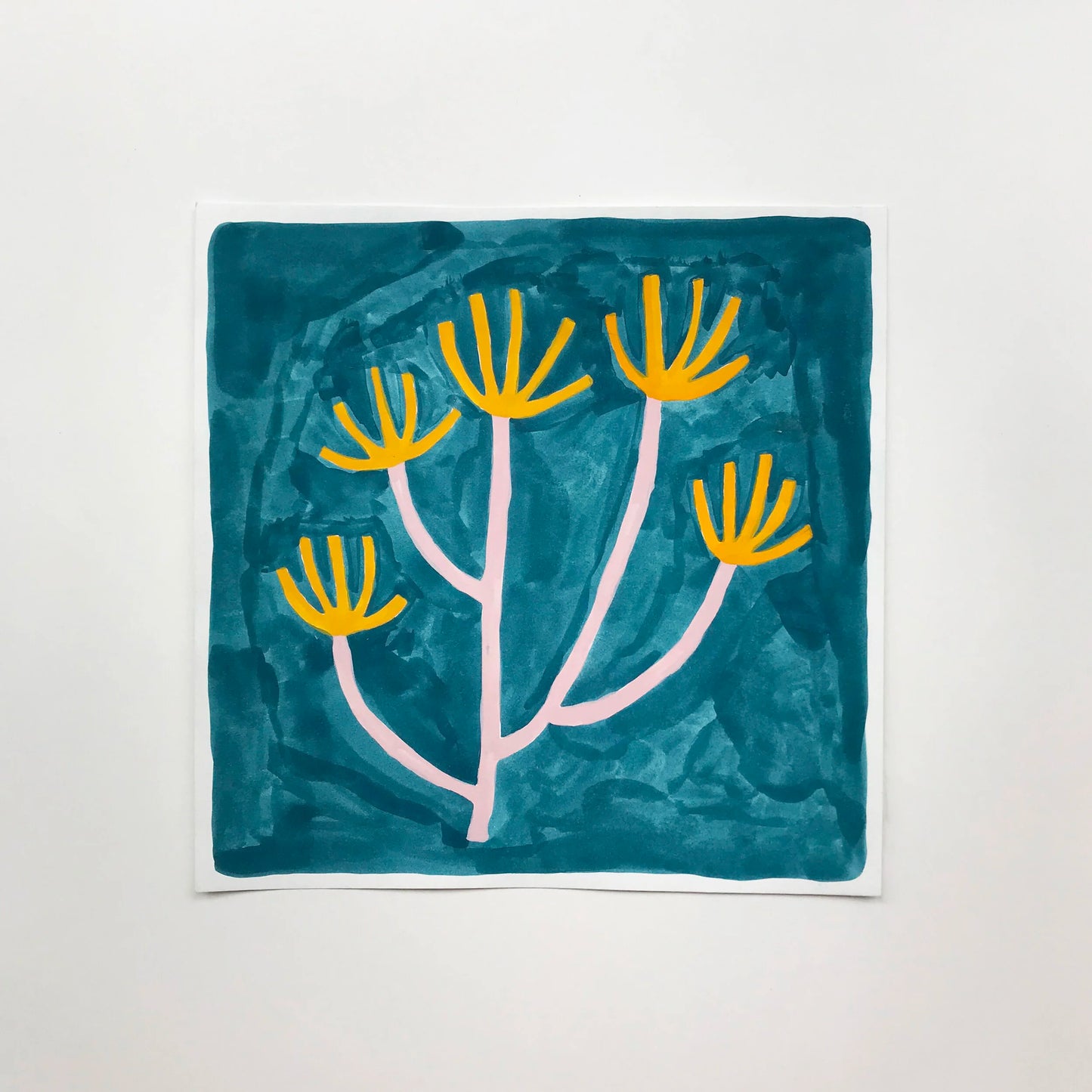 blue forest - gouache paintings | original artwork