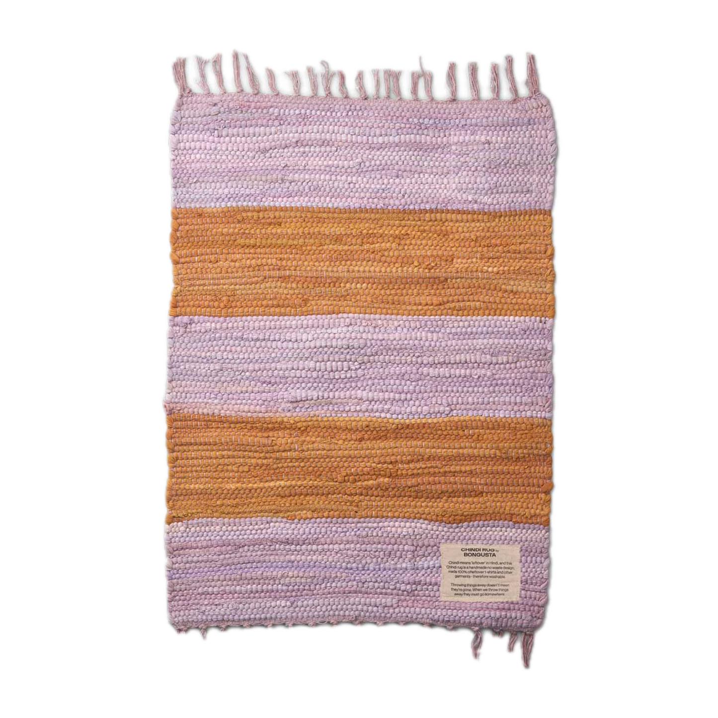 bongusta - chindi rug lilac & golden