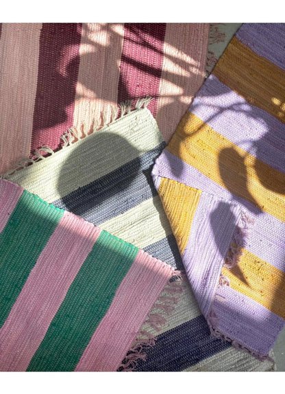 bongusta - chindi rug pink & grass