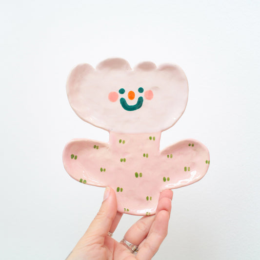 trinket dish | pinky flower friend