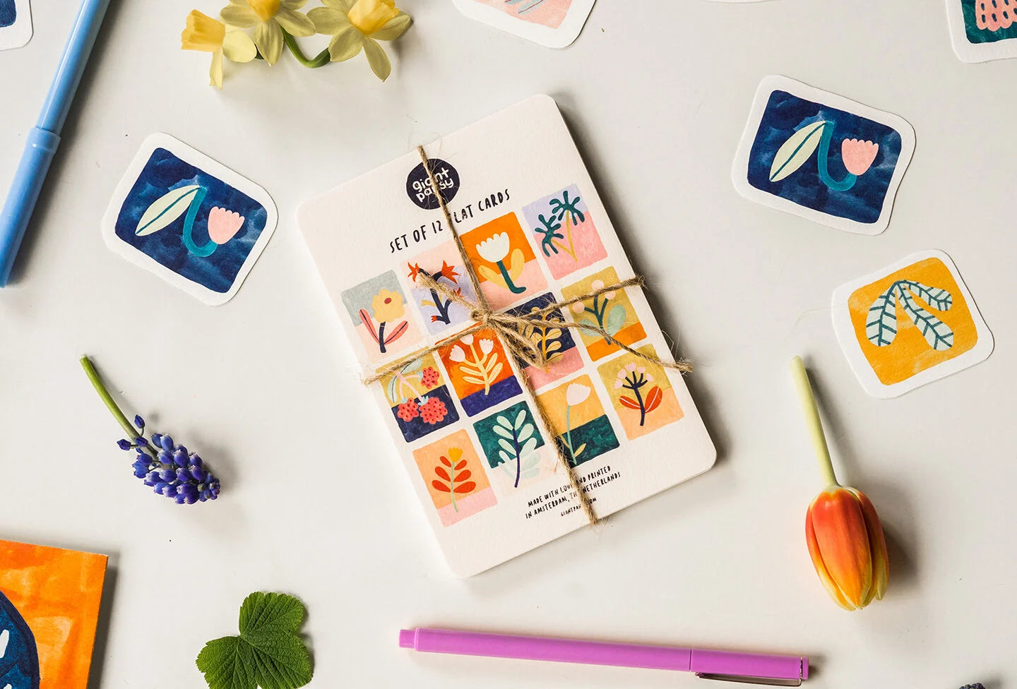 set of 12 postcards | every flower in the forest