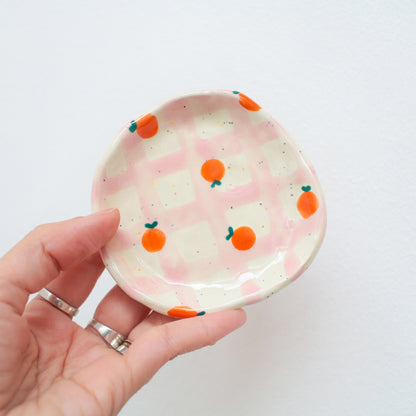 tiny trinket dish | tangerine picnic