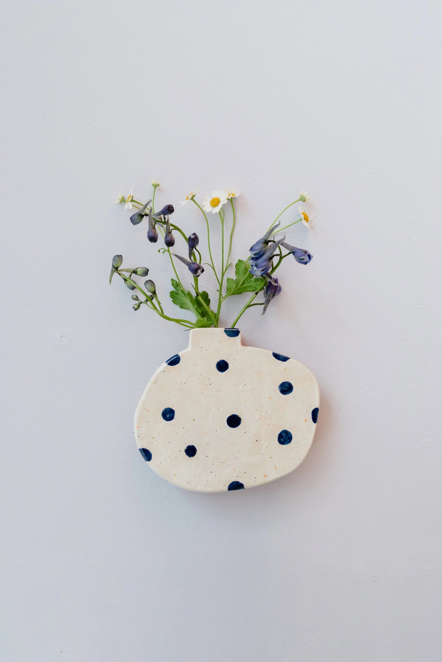 wall vase | white fairy speckle