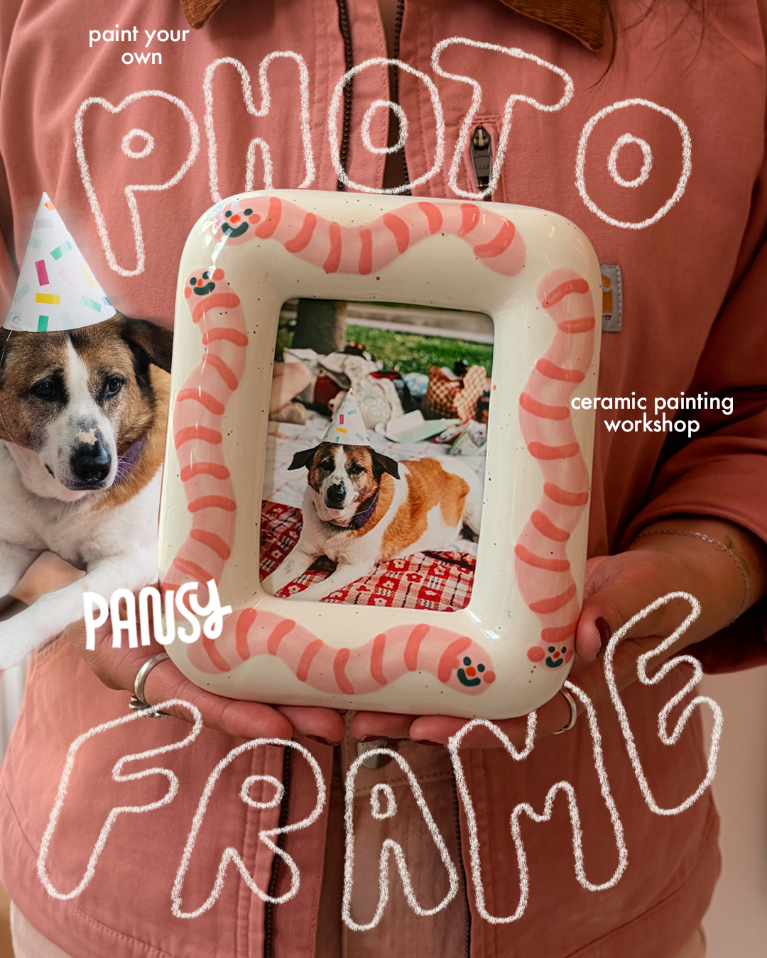 ceramic painting: picture frame