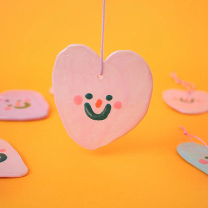 ceramic ornaments | happy little hearts