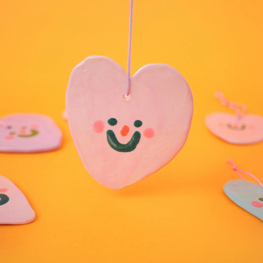 ceramic ornaments | happy little hearts
